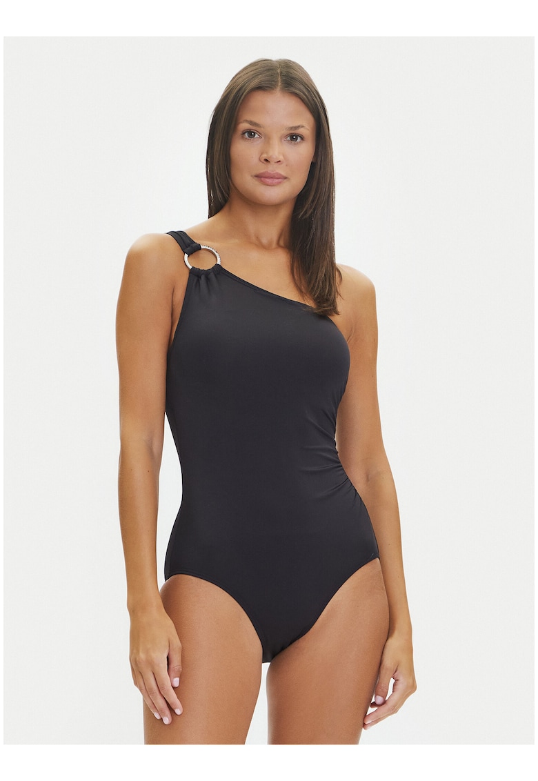 Costum de baie dama - negru - material elastic - bretea detasabila -