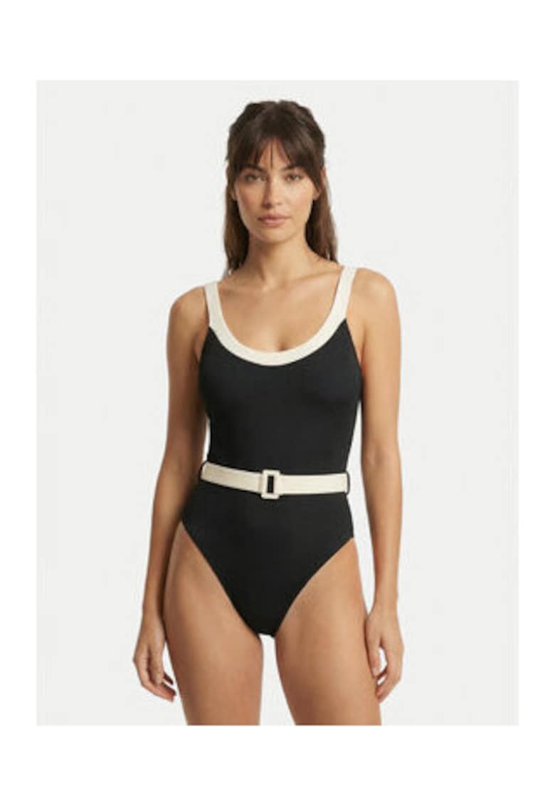 Costum de baie dama - negru - material elastic -