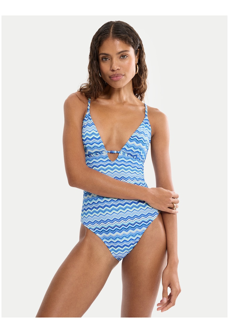 Costum de baie dama - multicolor - material sintetic - croiala clasica