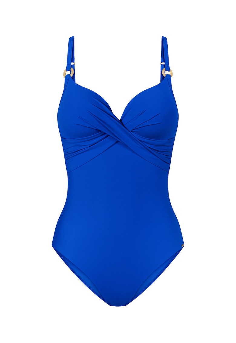 Costum de baie dama - albastru - material sintetic - croiala clasica