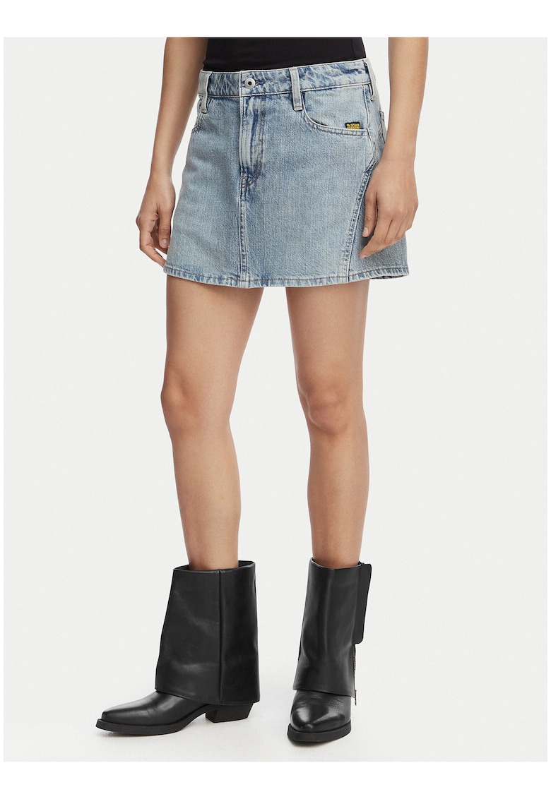 Fusta denim Dama - casual - albastru - bumbac