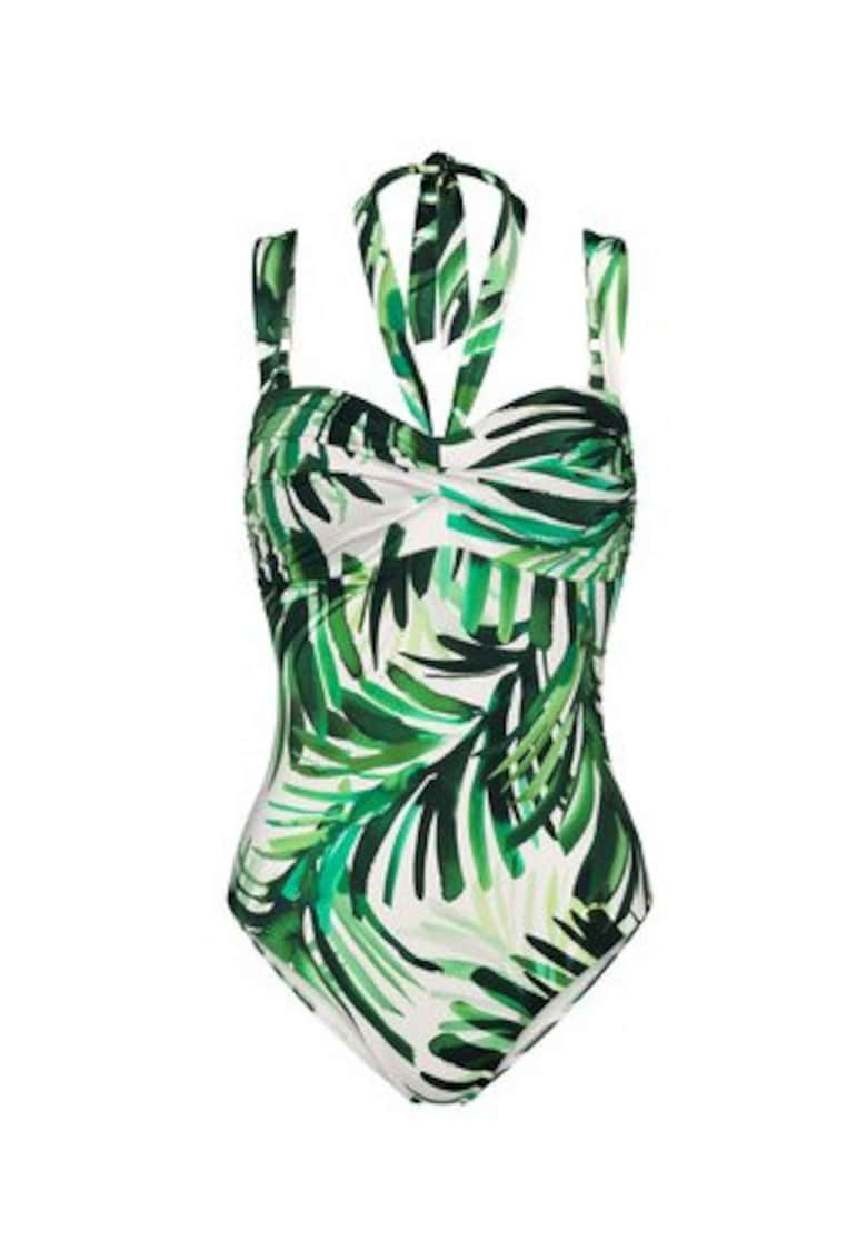 Costum de baie dama - grafic - verde - poliamida-elastan -