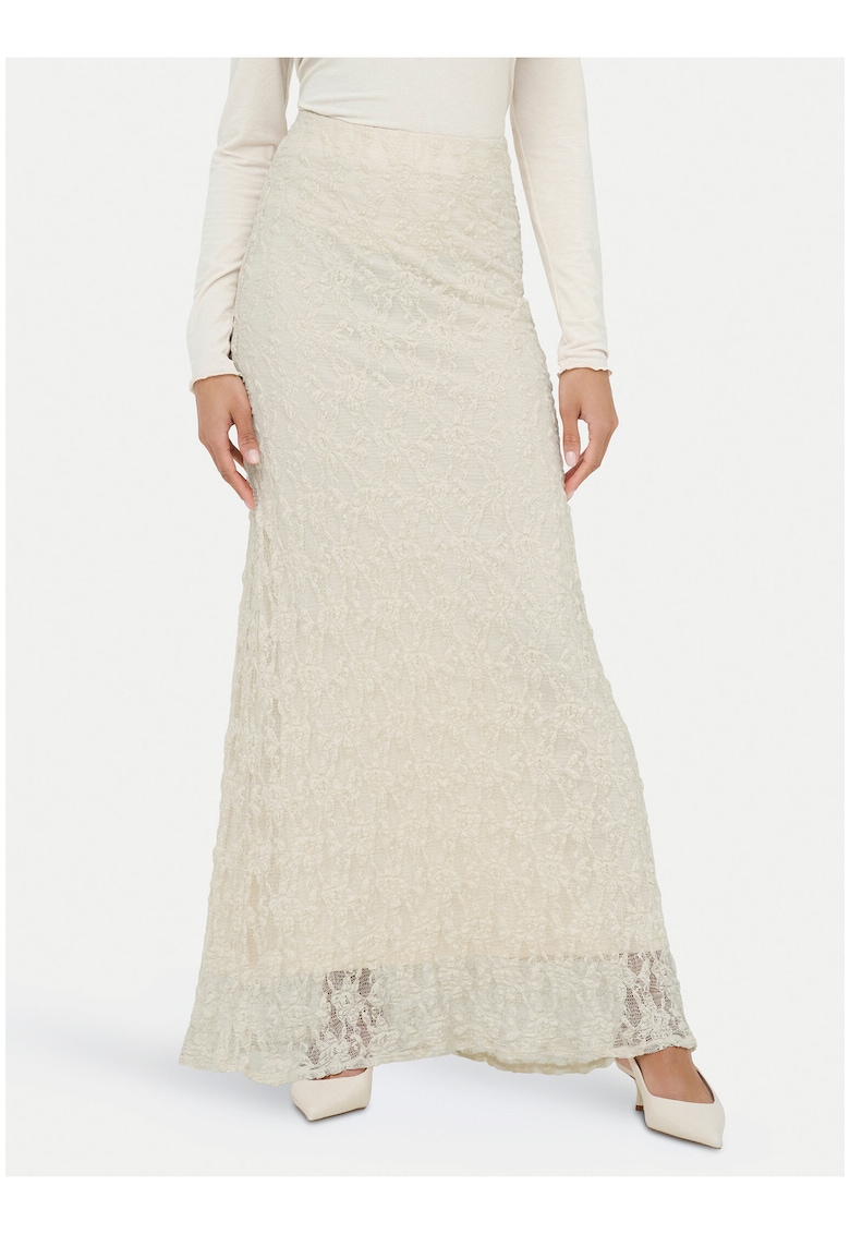 Fusta maxi Dama - bej - material viscoza si poliamida - stil casual
