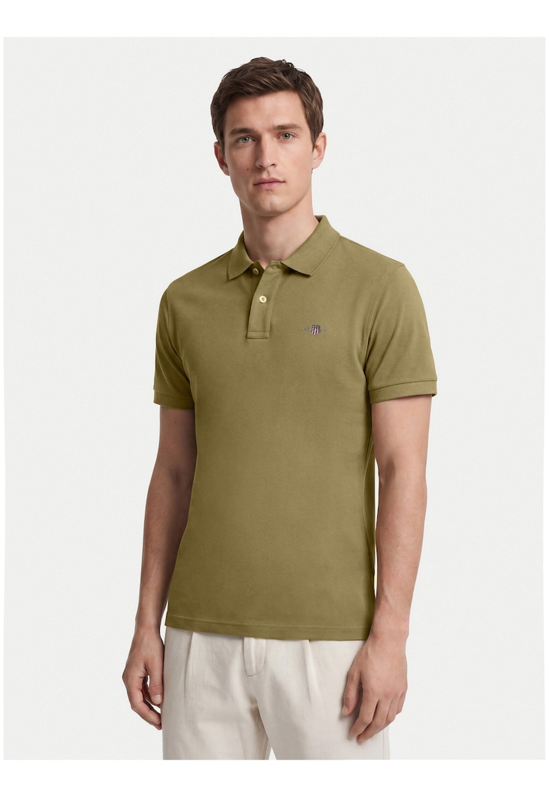 Tricou barbati - verde - bumbac - maneca scurta