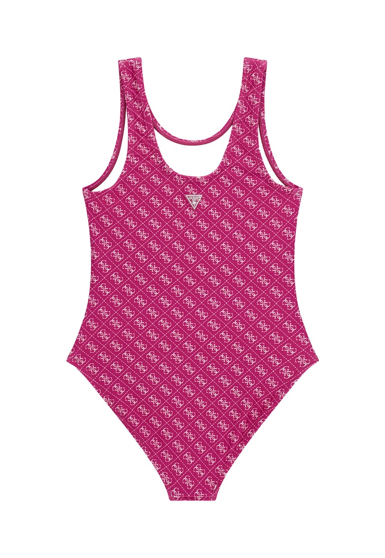 Costum de baie fete - roz - grafic - sintetic