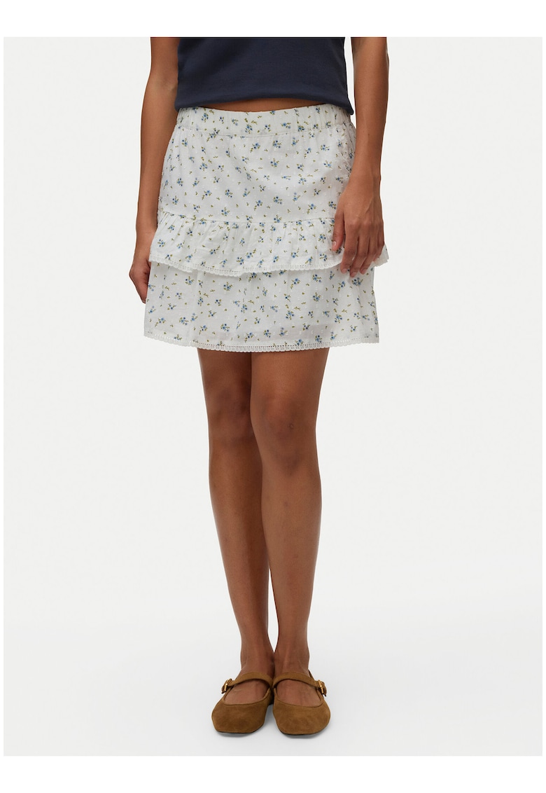 Fusta mini Dama - multicolor - bumbac organic - casual