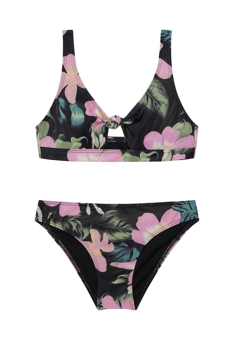 Costum de baie fete - multicolor - floral - poliester-elastan
