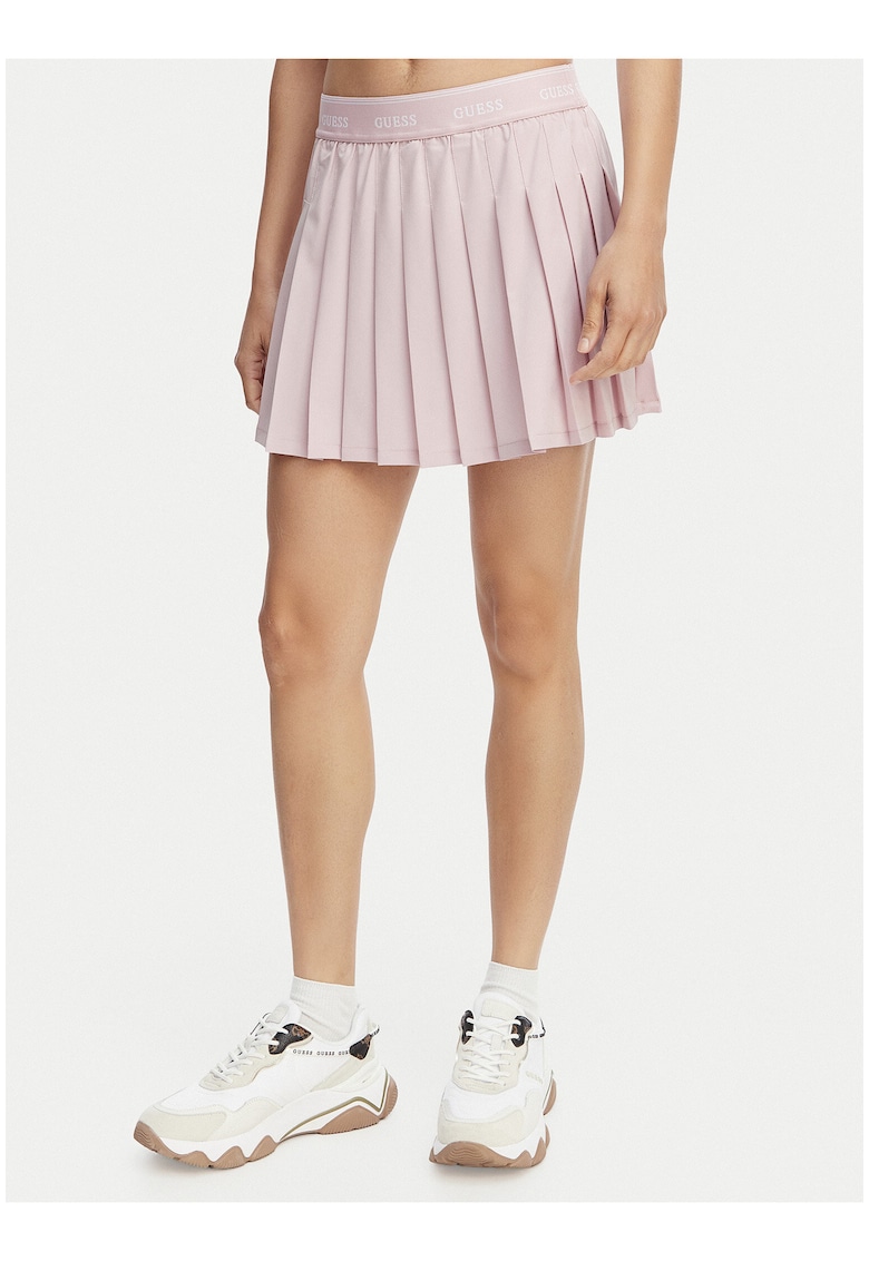 Fusta plisata dama - Active - roz - material sintetic - croiala regular fit - mini