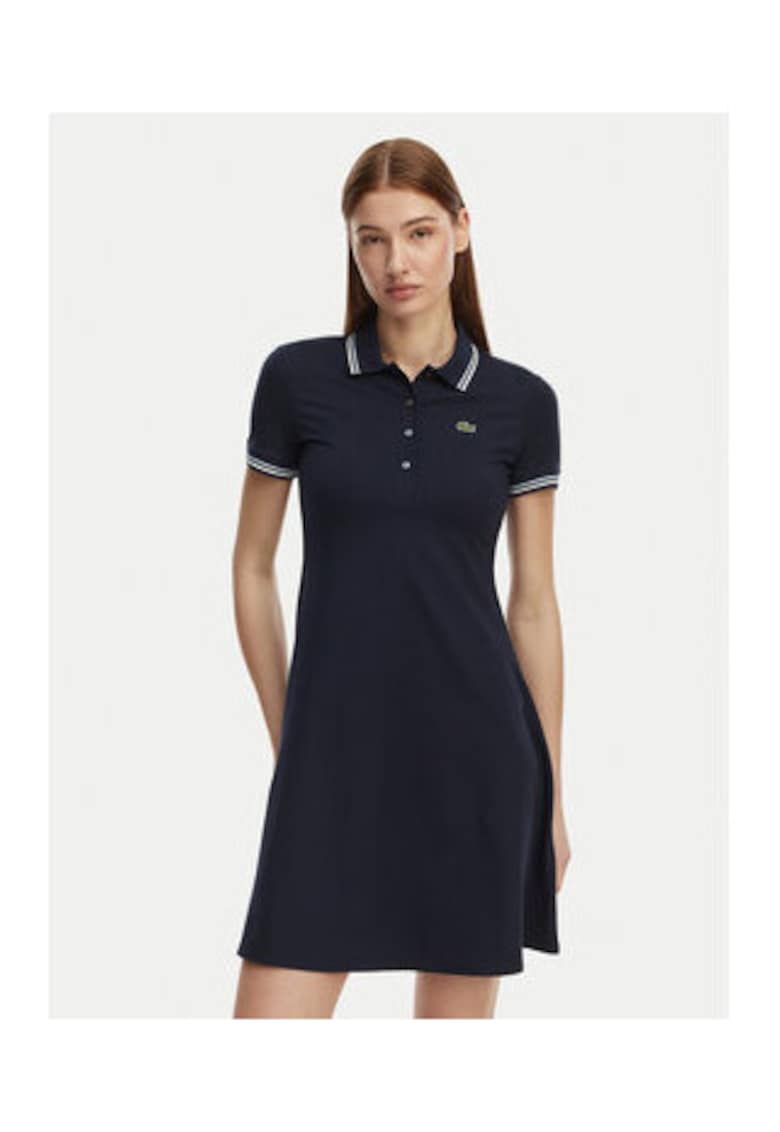 Rochie casual dama - bleumarin - modal/bumbac - uni -