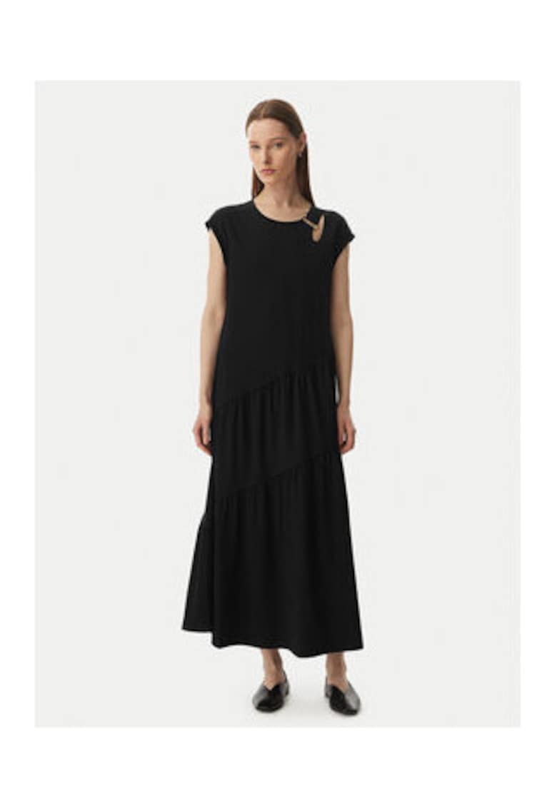 Rochie maxi cu maneci scurte