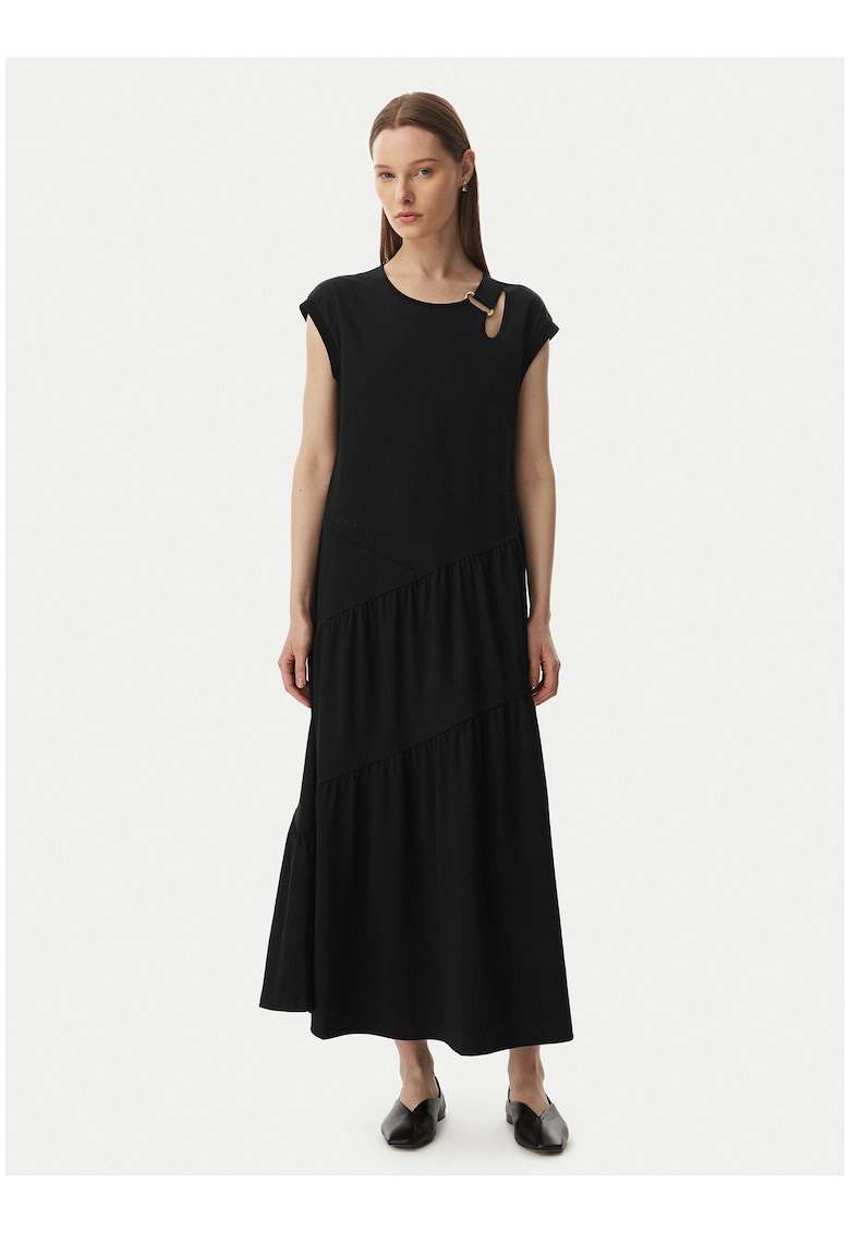 Rochie maxi cu maneci scurte