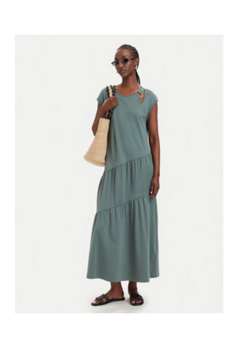 Rochie casual Dama - verde - bumbac/poliester -