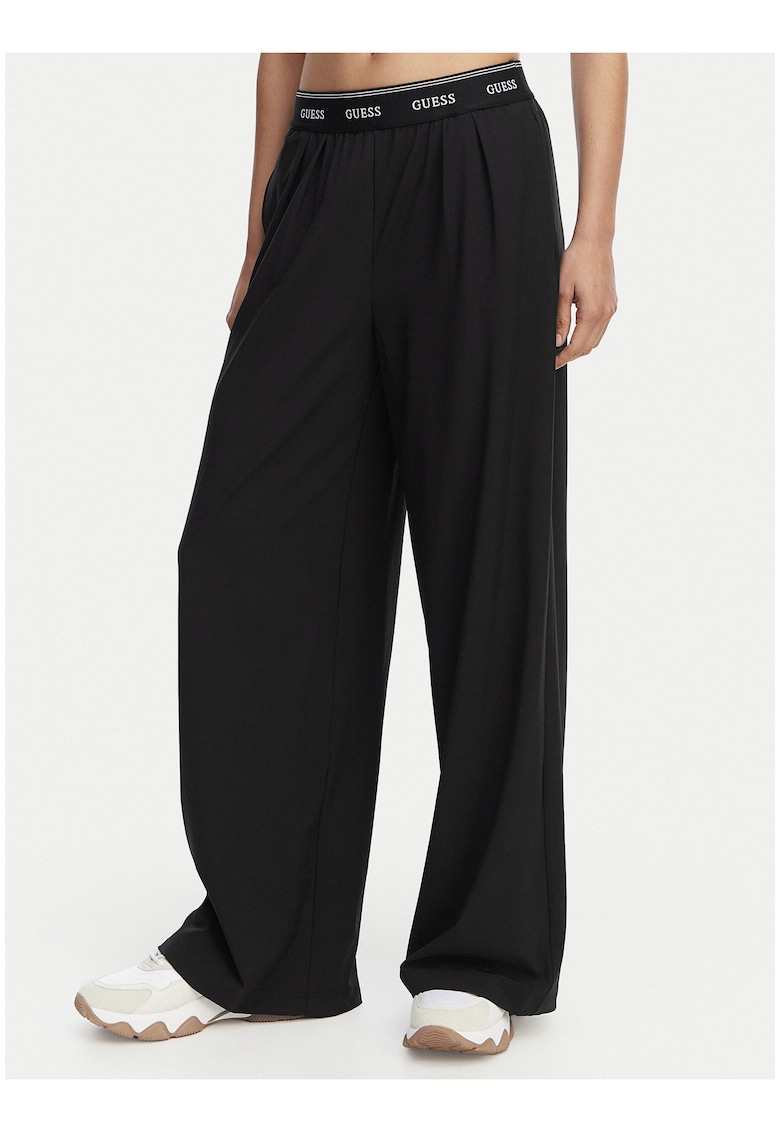 Pantaloni sport dama - negru - poliester-elastan