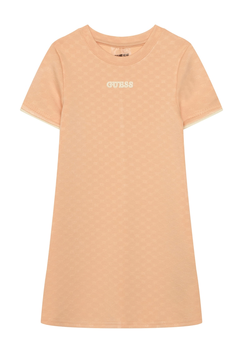 Rochie casual fete - portocalie - poliester/viscoza -