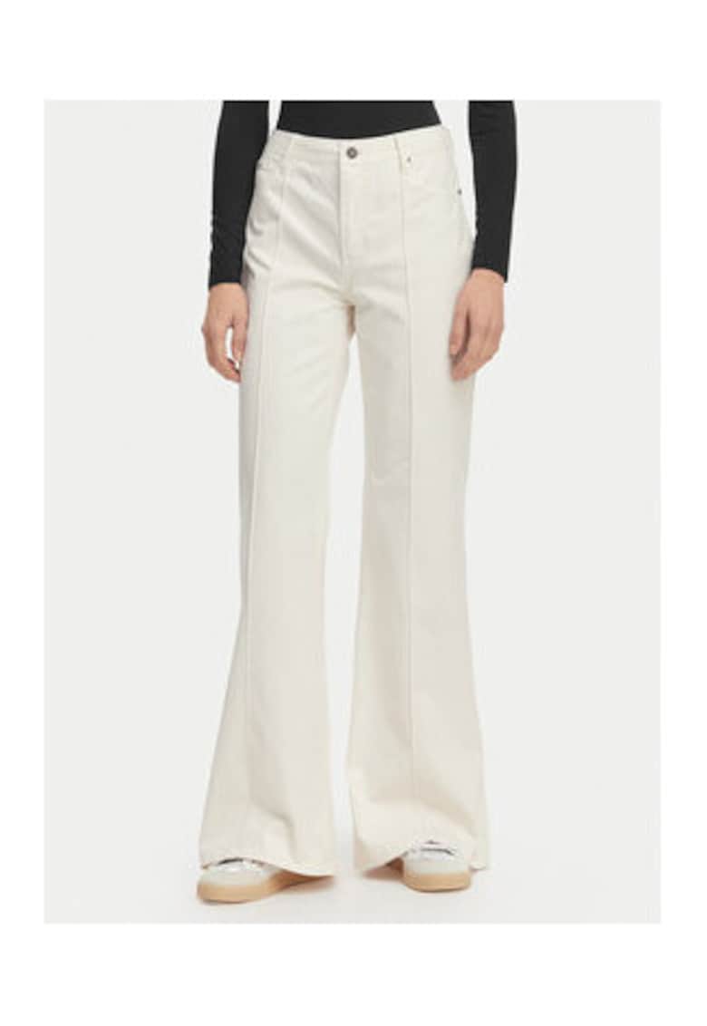 Pantaloni dama - evazati - bej - bumbac