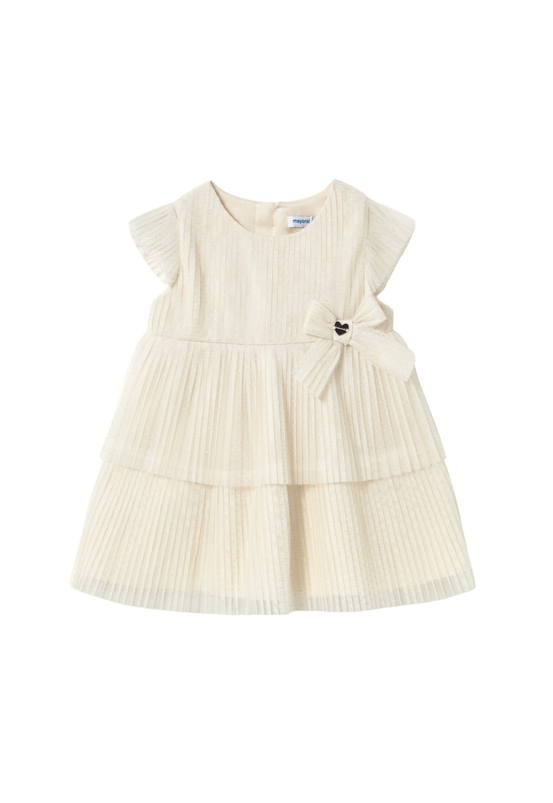 Rochie fete - eleganta - fara maneci - bej - poliester