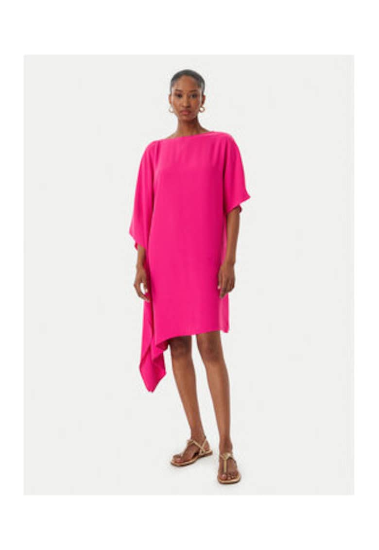 Rochie de cocktail - roz - poliester reciclat -