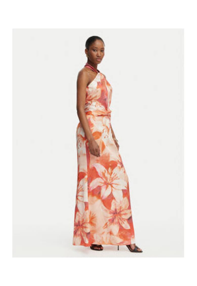 Rochie cocktail Marciano Guess - floral - Portocaliu