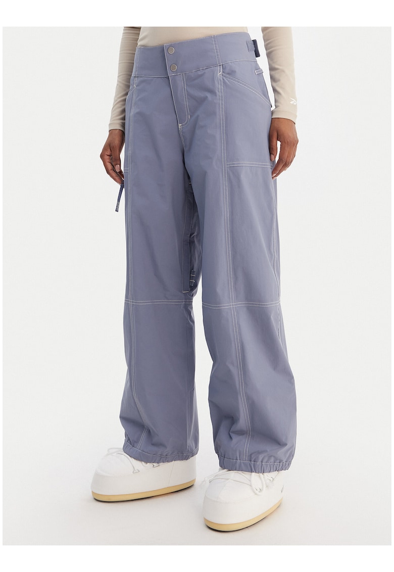 Pantaloni sport dama - albastru - nailon -