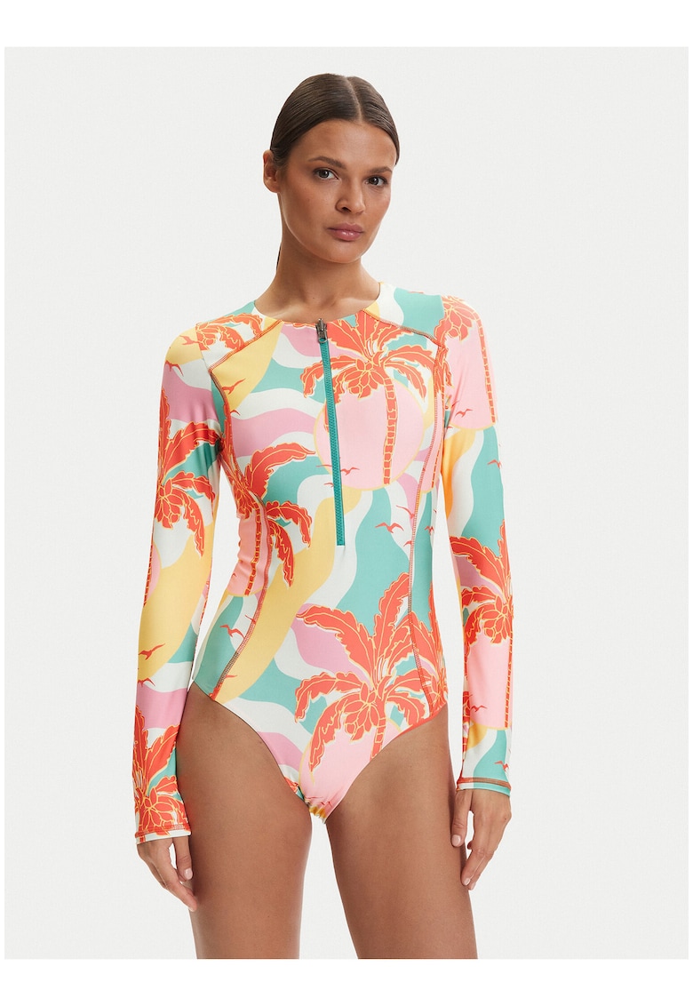 Costum de baie dama - reversibil - multicolor - material elastic