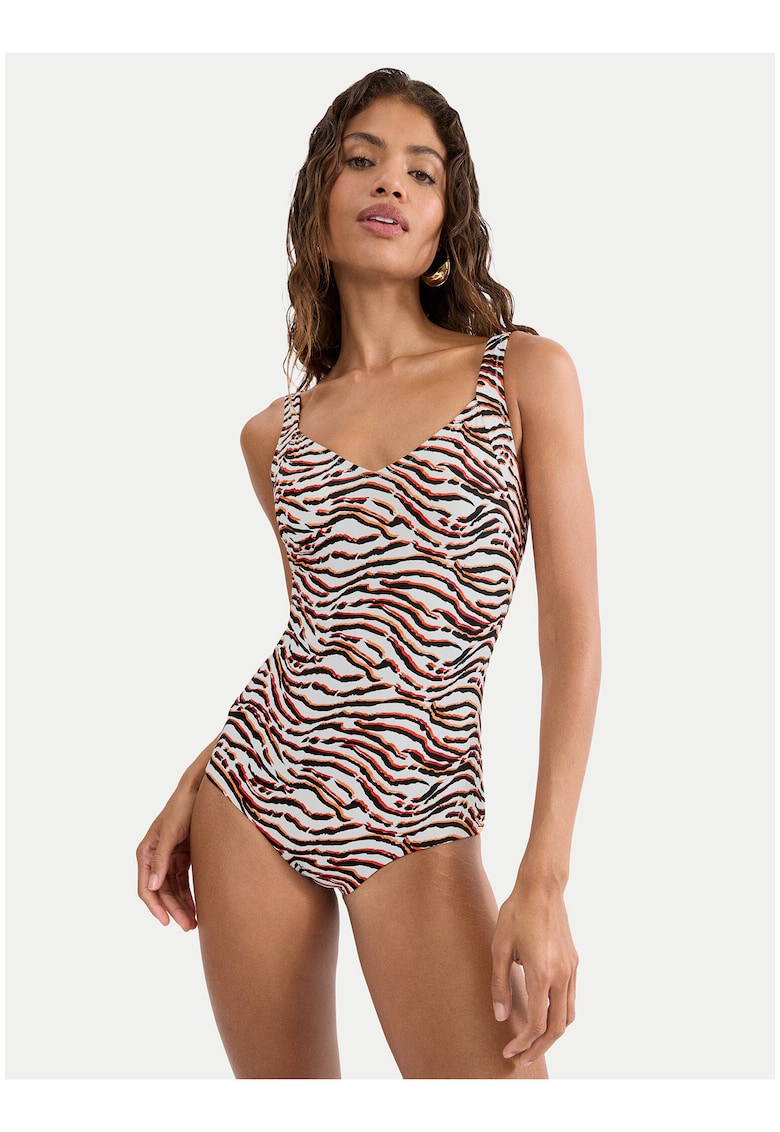 Costum de baie pentru femei - animal print - multicolor - poliamida si elastan