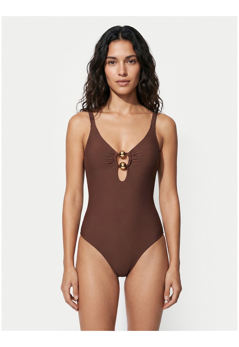 Costum de baie dama - maro - poliamida-elastan - Maro
