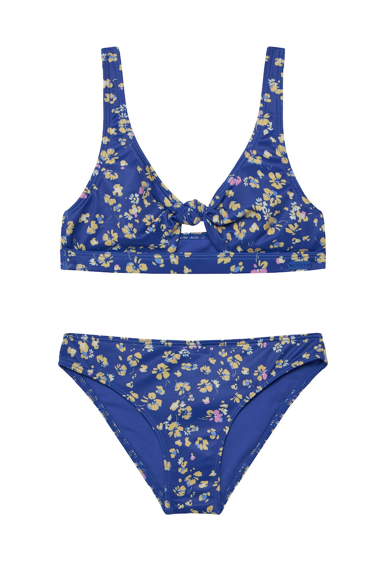 Costum de baie - pentru fetita - poliester - albastru -