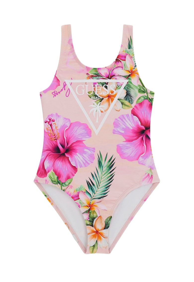 Costum de baie fete - roz - grafic - poliamida - elastan