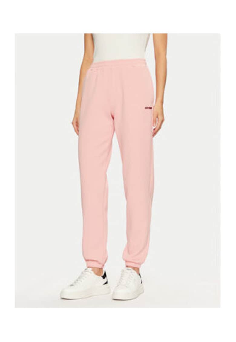 Pantaloni sport dama - roz - bumbac|poliester -