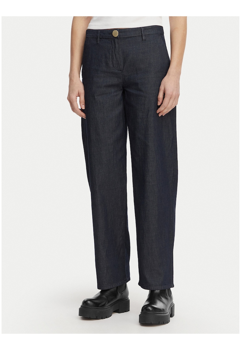Pantaloni dama - bleumarin - croiala lejera - 100% bumbac