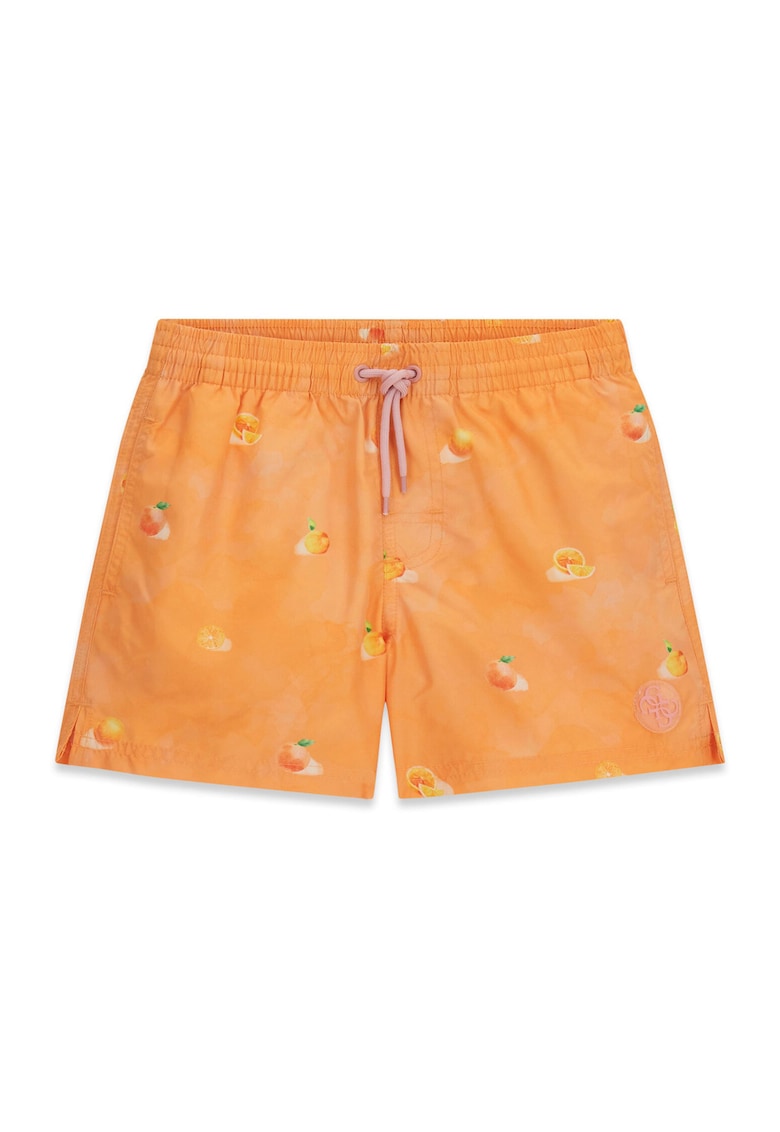 Costum de baie baieti - portocaliu - grafic - poliester