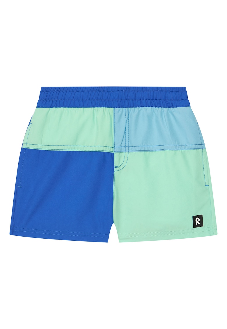 Costum de baie baieti - albastru - 100% poliester reciclat - sistem inchidere elastic