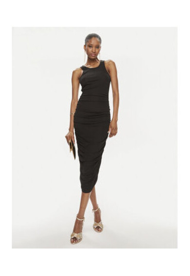 Rochie de cocktail Dama - neagra - fara maneci - 100% viscoza -
