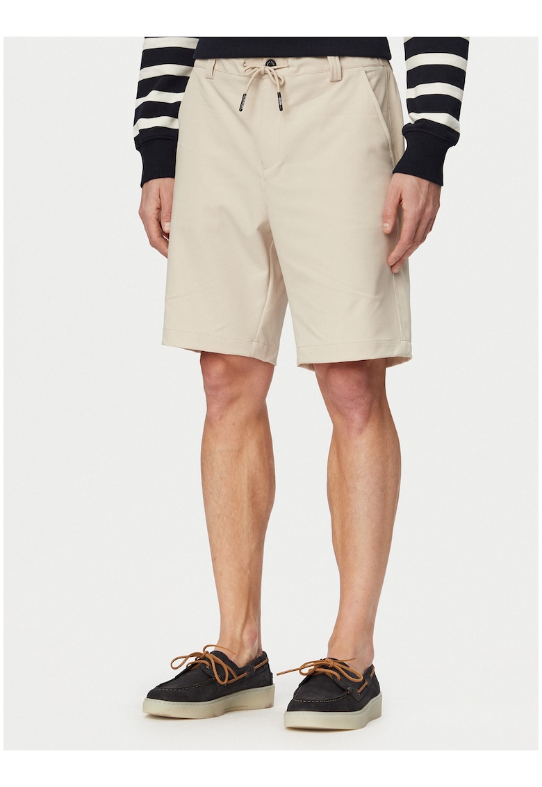 Pantaloni scurti barbati - bej - material textil - casual