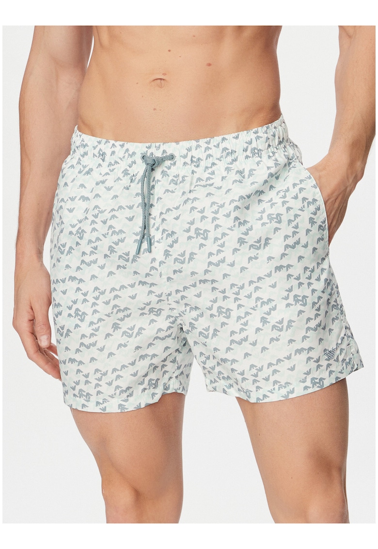 Pantaloni scurti de baie barbati - multicolor - poliester - croiala Regular Fit
