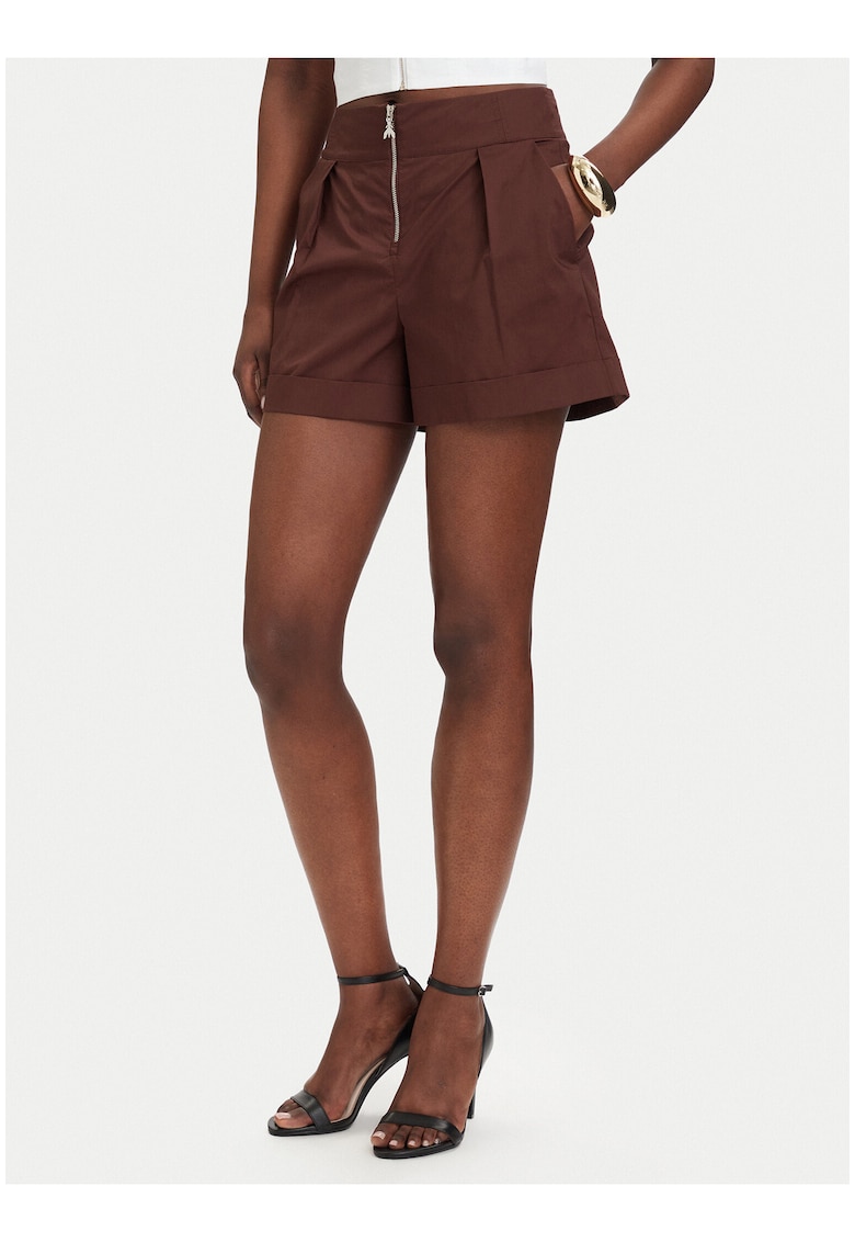 Pantaloni scurti - casual - bumbac - maro