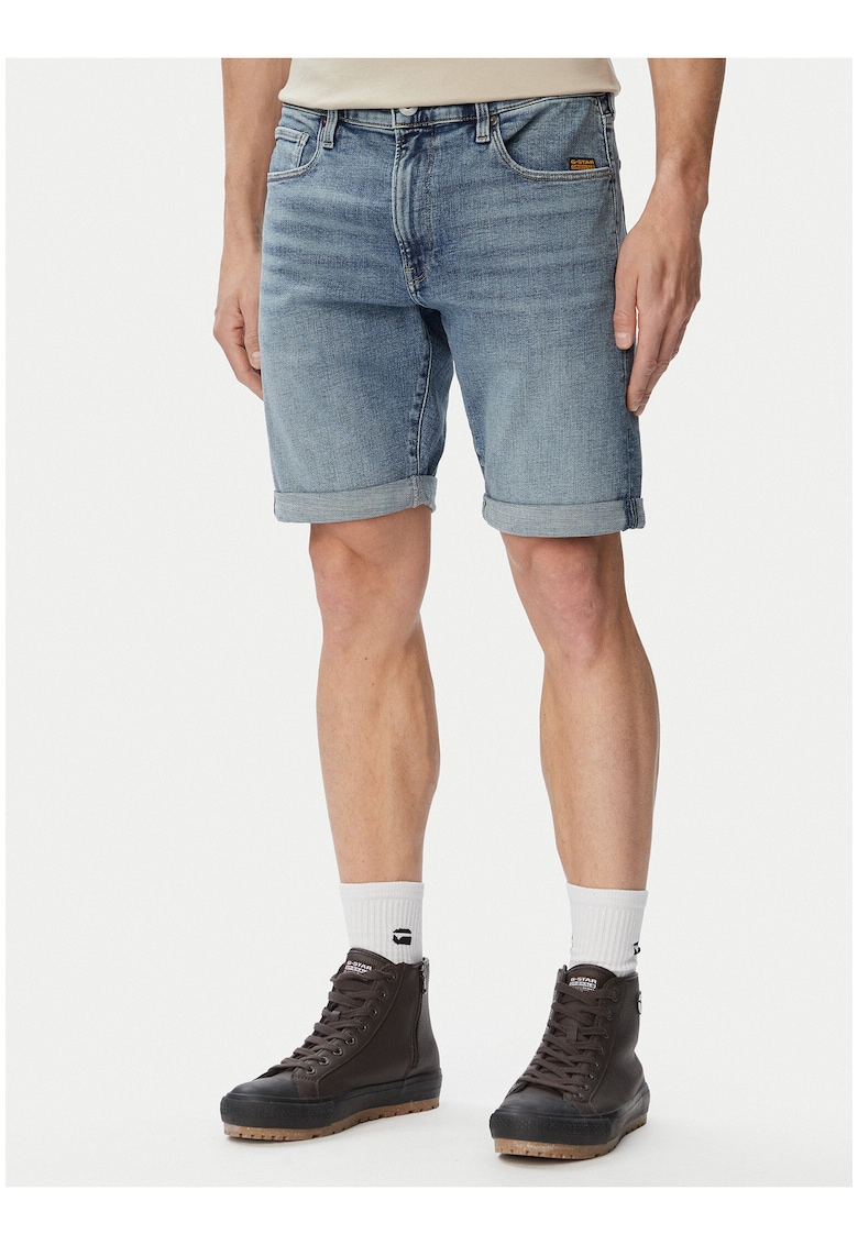 Pantaloni scurti barbati - denim - casual - albastru - bumbac