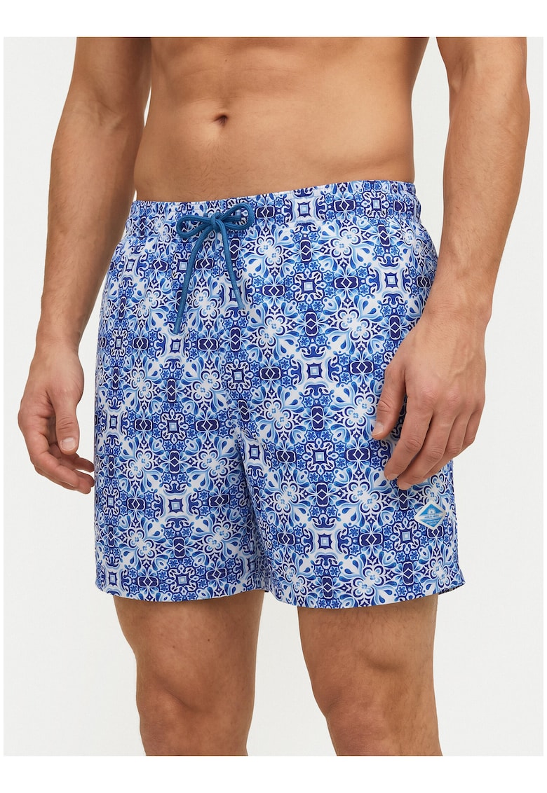 Pantaloni scurti de baie barbati - poliester reciclat - Multicolor