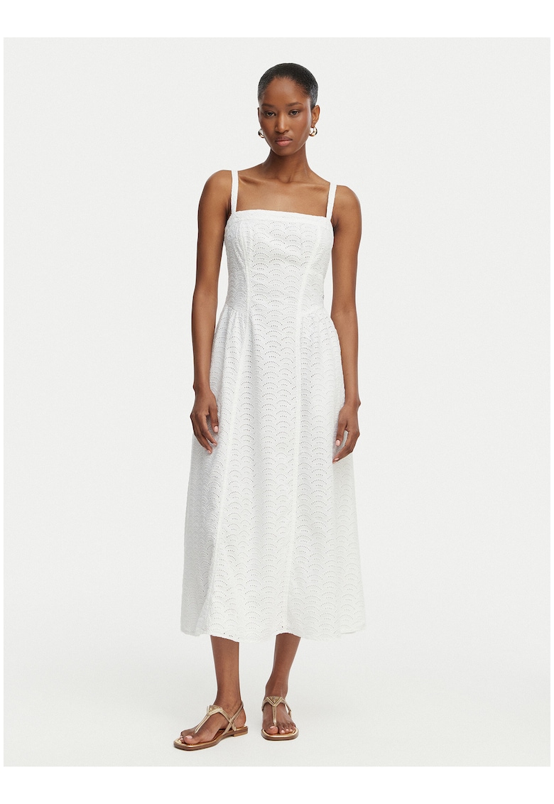 Rochie de vara - casual - alb - bumbac