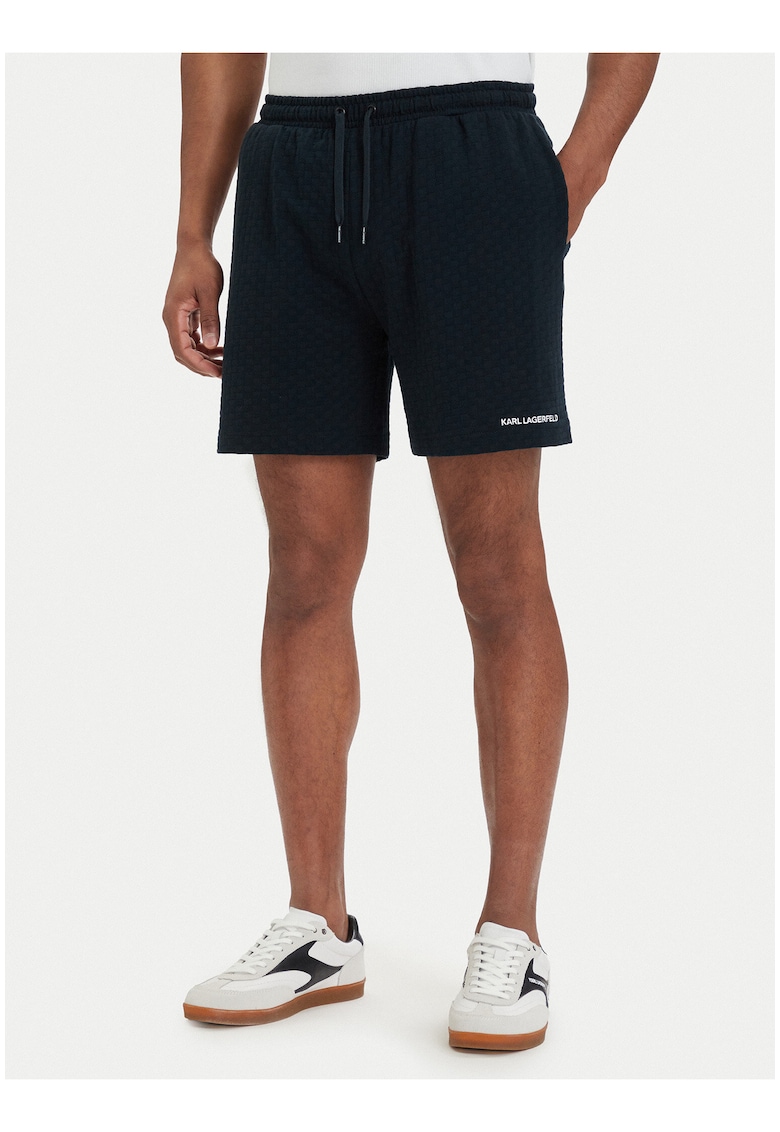 Pantaloni scurti de baie barbati - bleumarin - bumbac - croiala regular