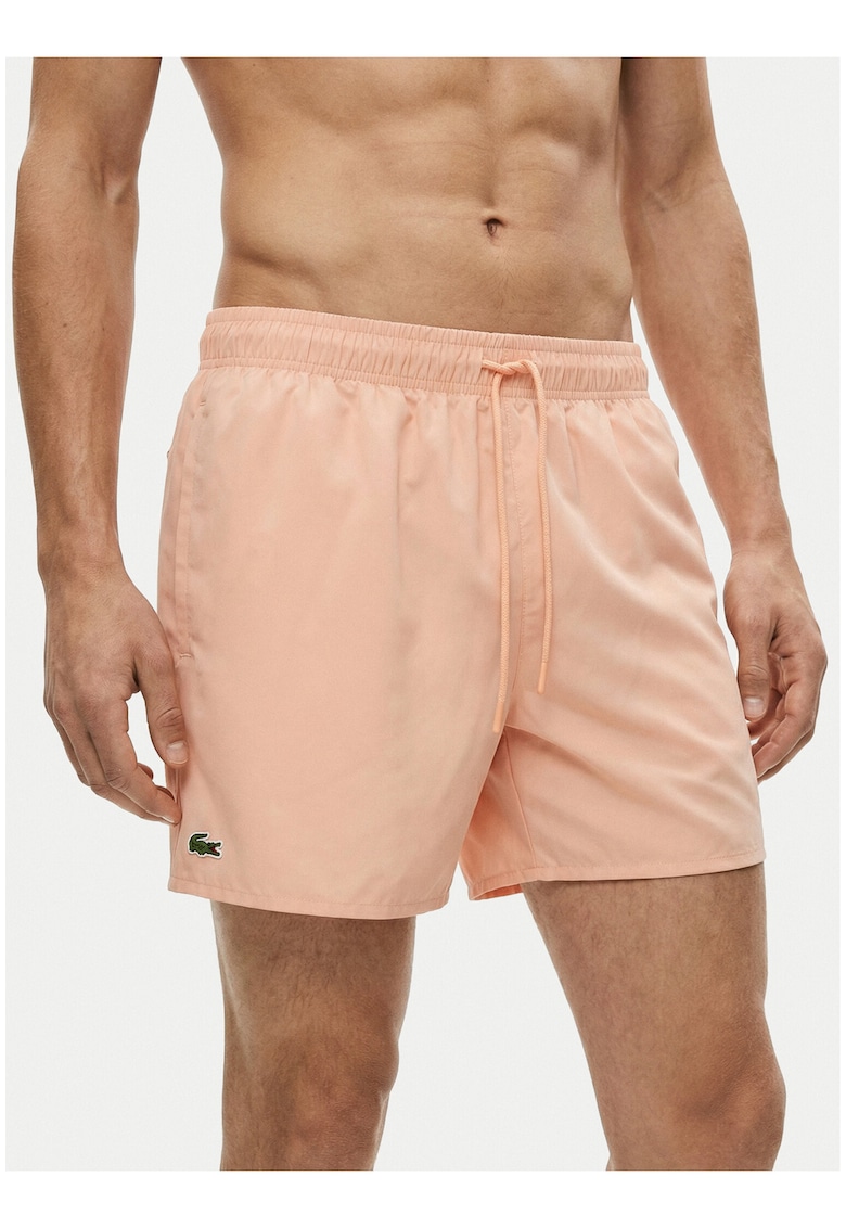 Pantaloni scurti de baie barbati - roz - poliester - croiala Regular Fit