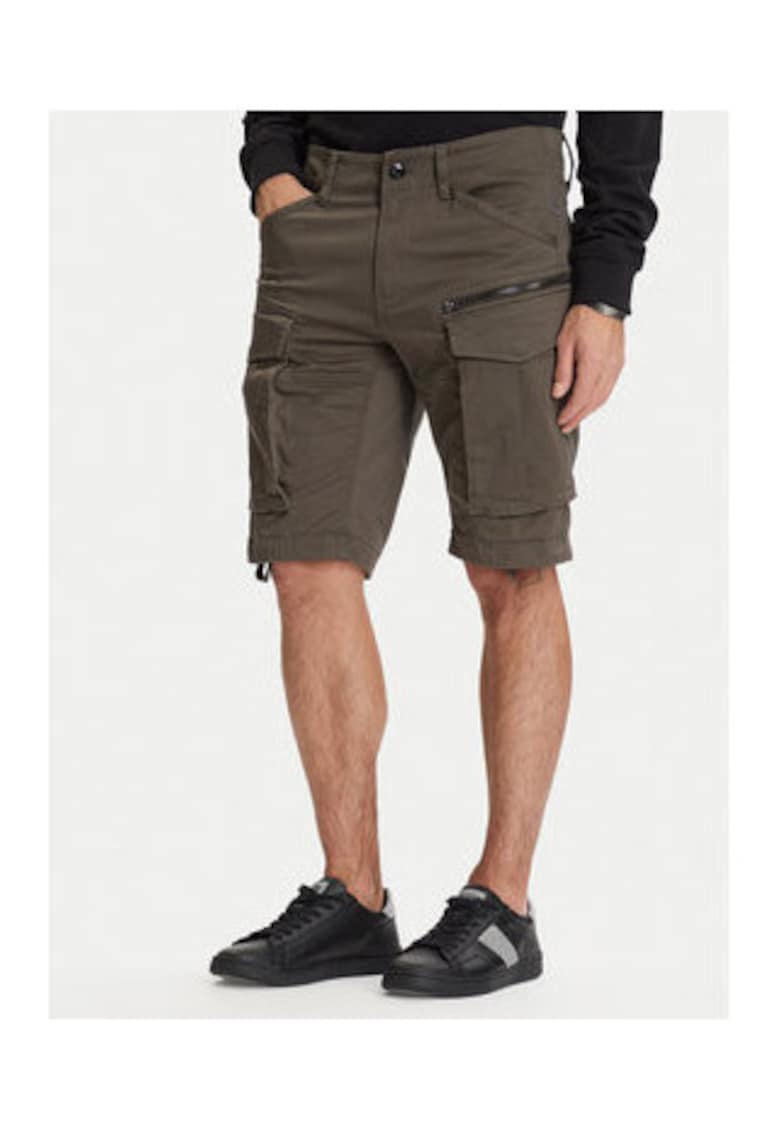 Pantaloni scurti barbati - verde - bumbac organic - croiala relaxata