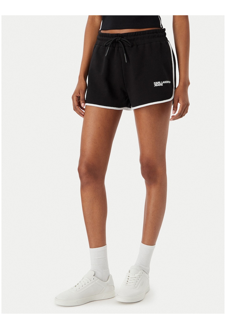 Pantaloni scurti sport dama - negru - bumbac - croiala regular fit