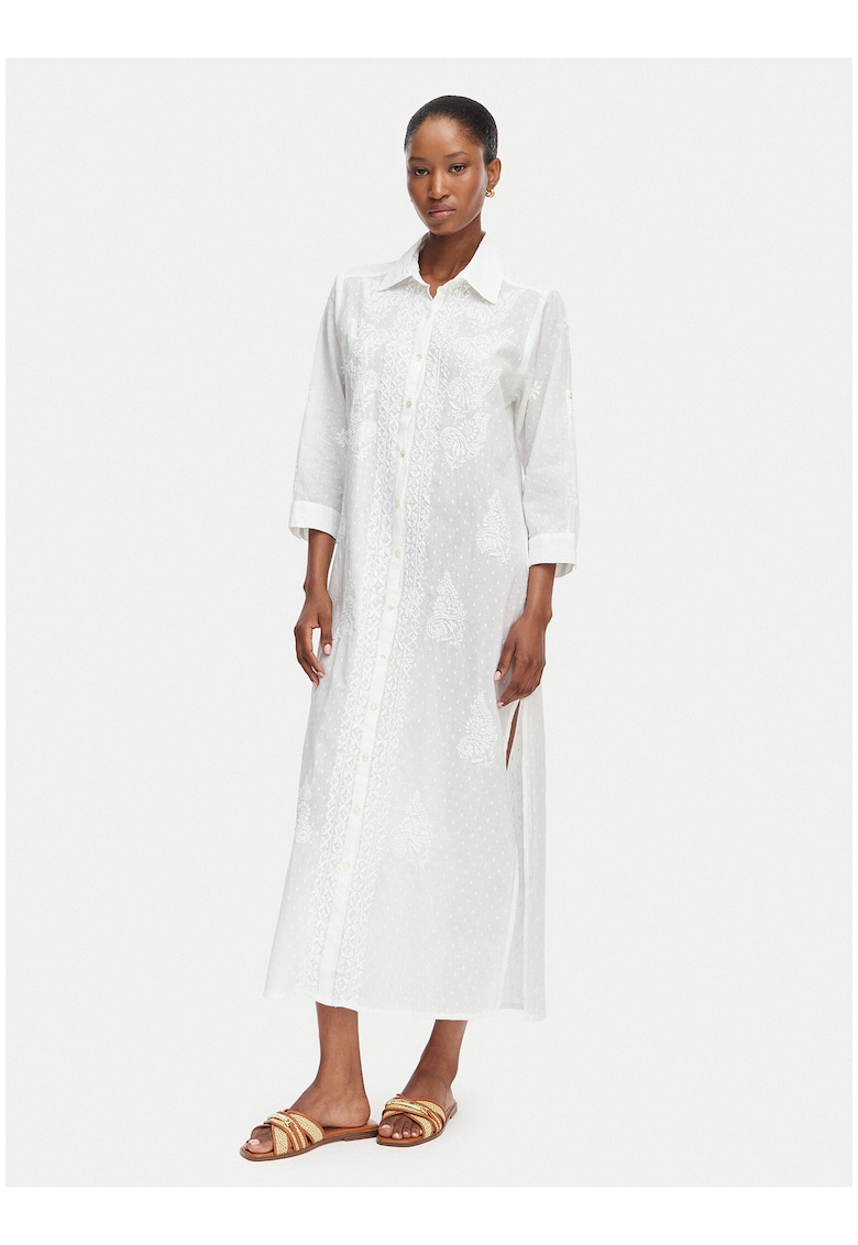 Rochie plaja bumbac alb - Alb