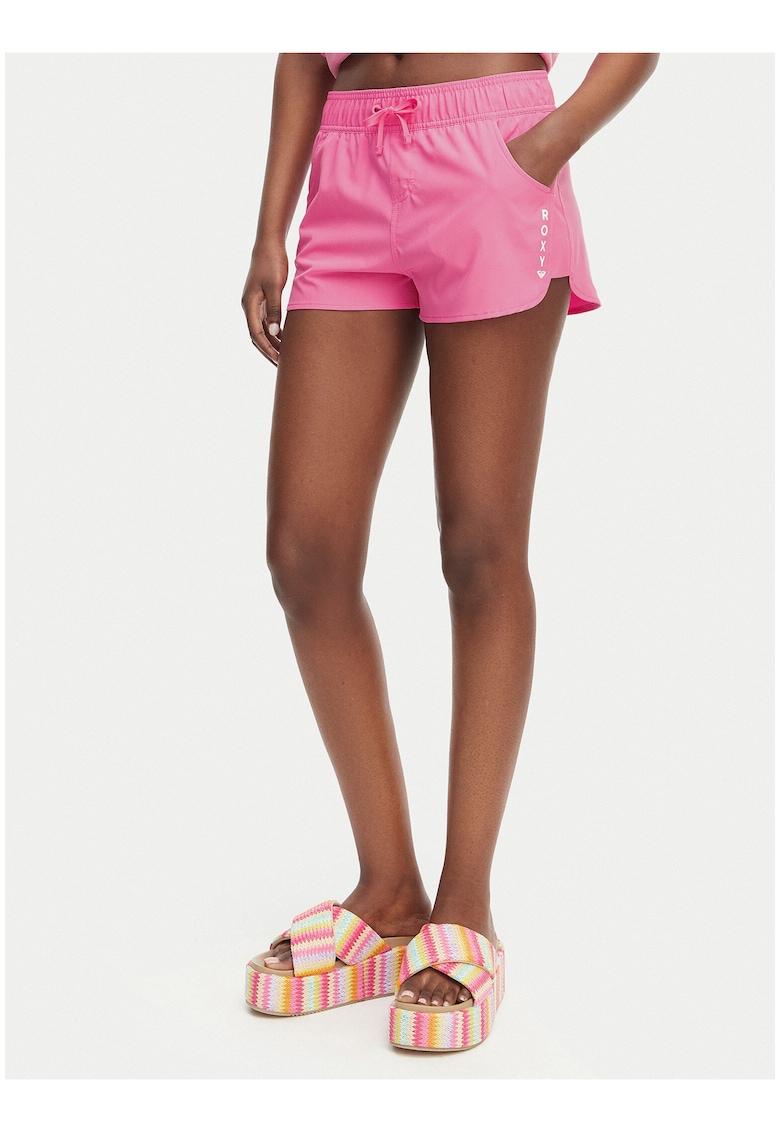 Pantaloni scurti sport dama - roz - poliester