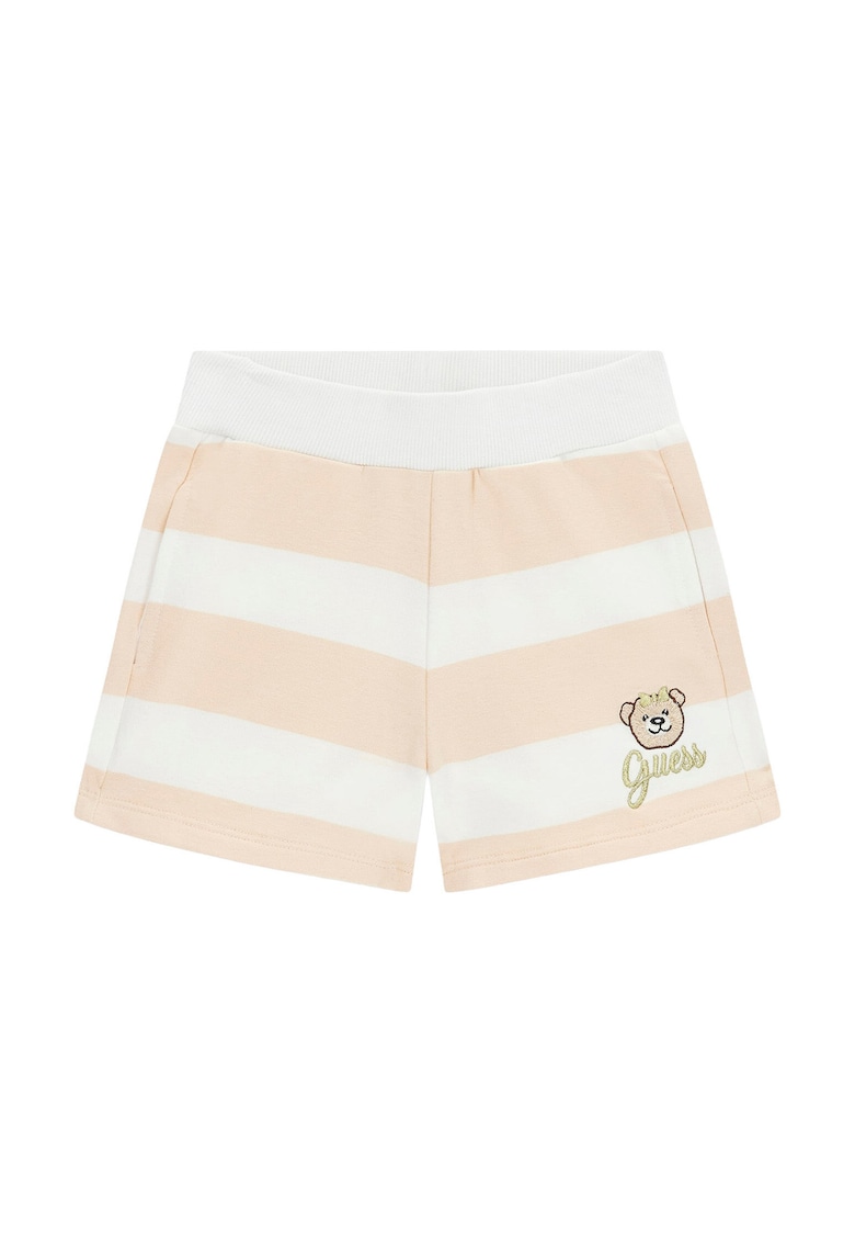 Pantaloni scurti fete - Bej - dungi - bumbac