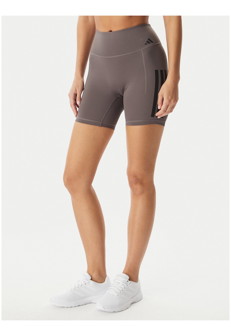 Colanti sport - gri - material elastic din poliester reciclat - talie inalta - tehnologie Climacool