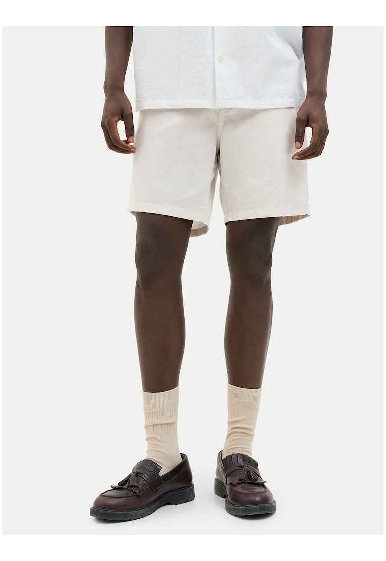 Pantaloni barbati - bej - material textil