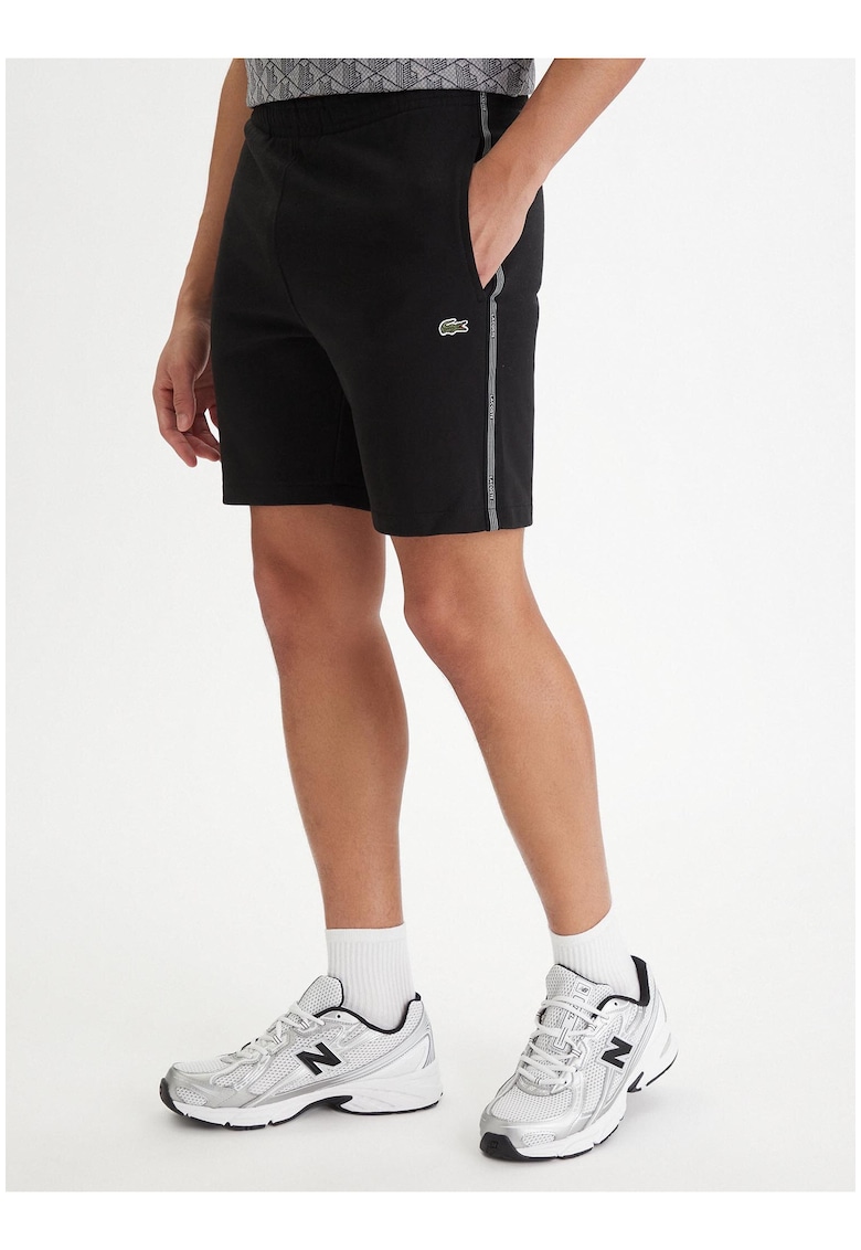 Pantaloni barbati - sorturi sport - negru - bumbac - casual