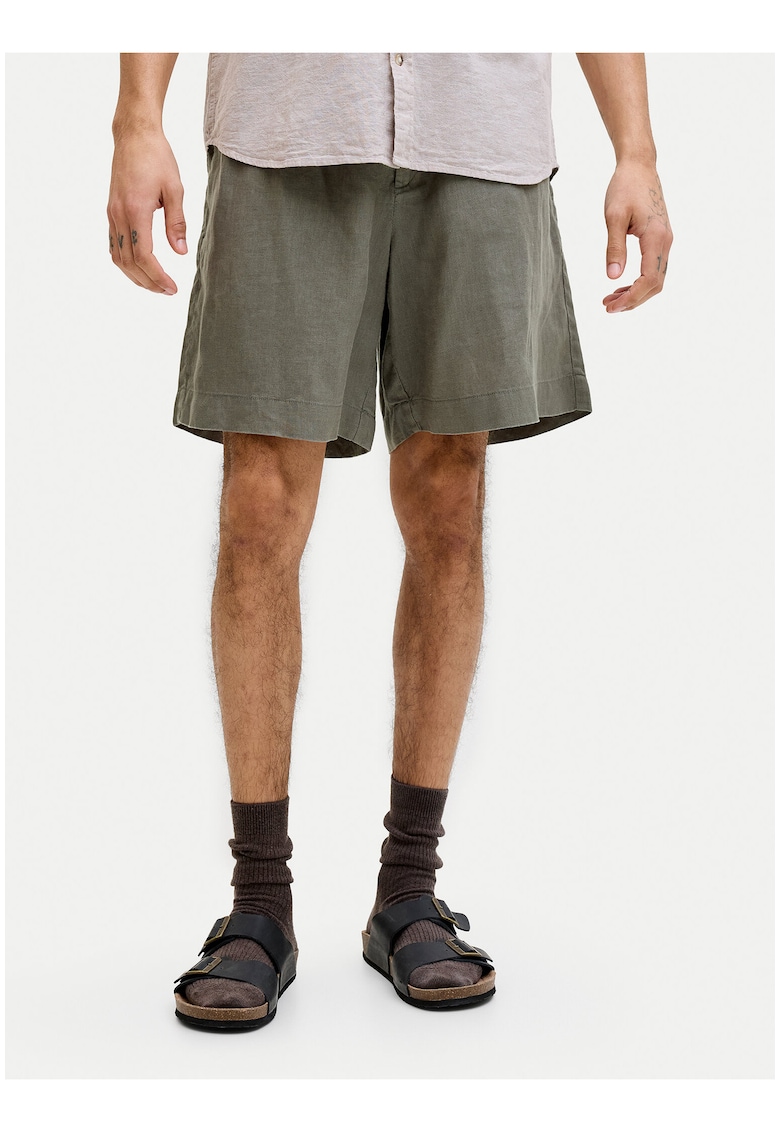 Pantaloni scurti barbati - casual - verde - material textil